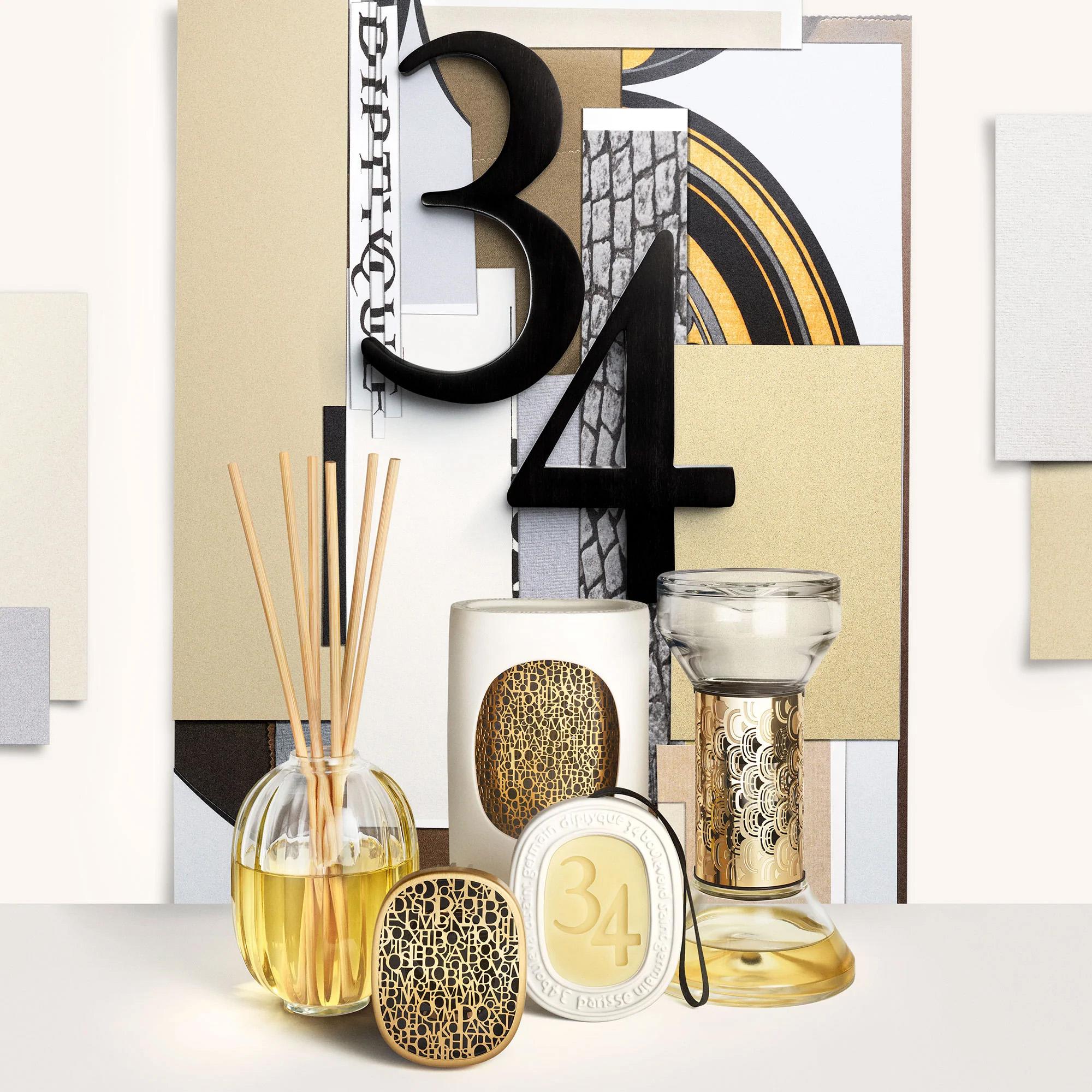 Diptyque 拥有各种精致的家居和室内香氛。它不仅以香味蜡烛闻名，还开发了香味陶瓷球、香蜡、香味卡片，甚至还有一种带有香味陶瓷的胸针，无需在皮肤上添加任何产品即可散发香味。对于过敏体质或敏感皮肤的人来说，这些都是理想的选择。 <br><br>
